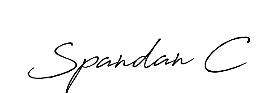 How to make Spandan C name signature. Use Antro_Vectra_Bolder style for creating short signs online. This is the latest handwritten sign. Spandan C signature style 7 images and pictures png