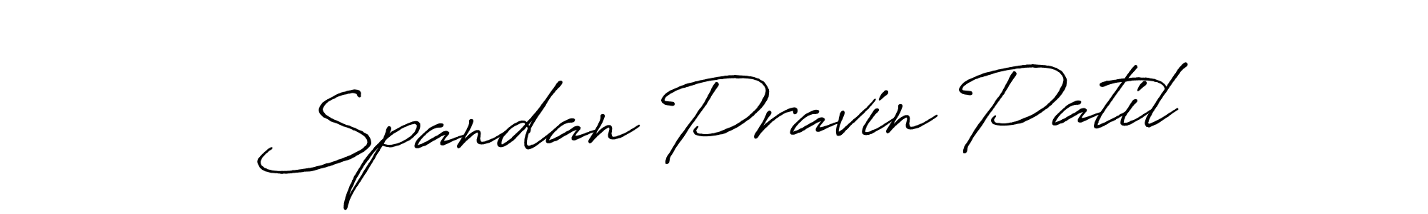 Use a signature maker to create a handwritten signature online. With this signature software, you can design (Antro_Vectra_Bolder) your own signature for name Spandan Pravin Patil. Spandan Pravin Patil signature style 7 images and pictures png