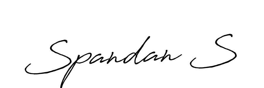 It looks lik you need a new signature style for name Spandan S. Design unique handwritten (Antro_Vectra_Bolder) signature with our free signature maker in just a few clicks. Spandan S signature style 7 images and pictures png