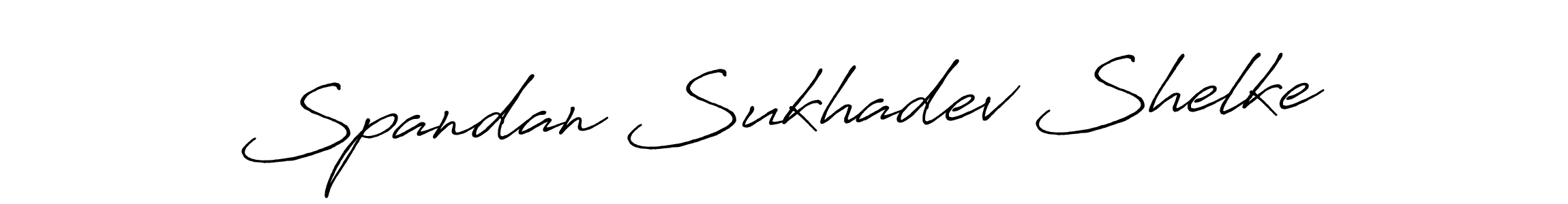 Make a beautiful signature design for name Spandan Sukhadev Shelke. With this signature (Antro_Vectra_Bolder) style, you can create a handwritten signature for free. Spandan Sukhadev Shelke signature style 7 images and pictures png