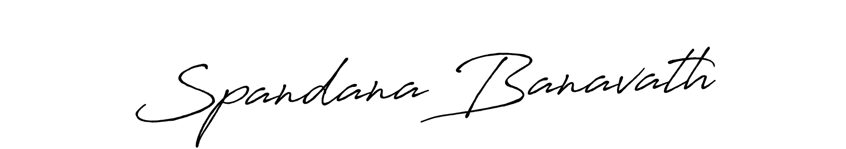 How to make Spandana Banavath name signature. Use Antro_Vectra_Bolder style for creating short signs online. This is the latest handwritten sign. Spandana Banavath signature style 7 images and pictures png