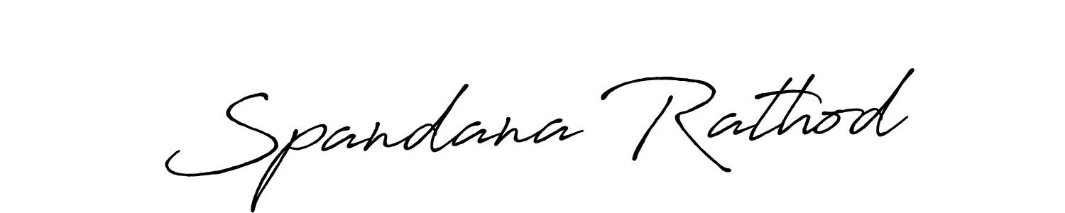 Design your own signature with our free online signature maker. With this signature software, you can create a handwritten (Antro_Vectra_Bolder) signature for name Spandana Rathod. Spandana Rathod signature style 7 images and pictures png