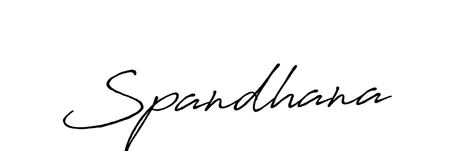 Make a beautiful signature design for name Spandhana. With this signature (Antro_Vectra_Bolder) style, you can create a handwritten signature for free. Spandhana signature style 7 images and pictures png