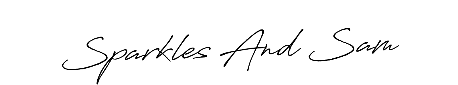 Once you've used our free online signature maker to create your best signature Antro_Vectra_Bolder style, it's time to enjoy all of the benefits that Sparkles And Sam name signing documents. Sparkles And Sam signature style 7 images and pictures png