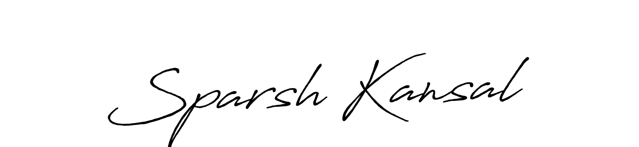 Make a beautiful signature design for name Sparsh Kansal. With this signature (Antro_Vectra_Bolder) style, you can create a handwritten signature for free. Sparsh Kansal signature style 7 images and pictures png