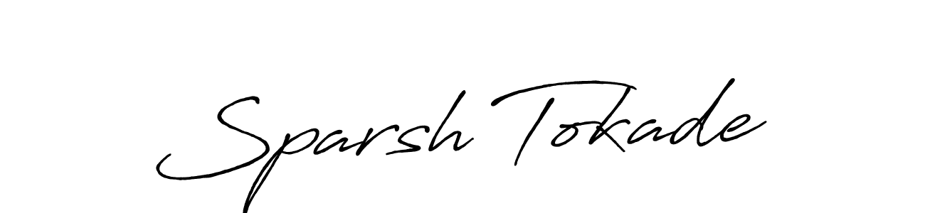 The best way (Antro_Vectra_Bolder) to make a short signature is to pick only two or three words in your name. The name Sparsh Tokade include a total of six letters. For converting this name. Sparsh Tokade signature style 7 images and pictures png