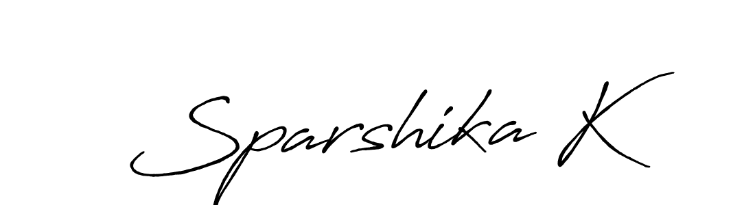 Design your own signature with our free online signature maker. With this signature software, you can create a handwritten (Antro_Vectra_Bolder) signature for name Sparshika K. Sparshika K signature style 7 images and pictures png