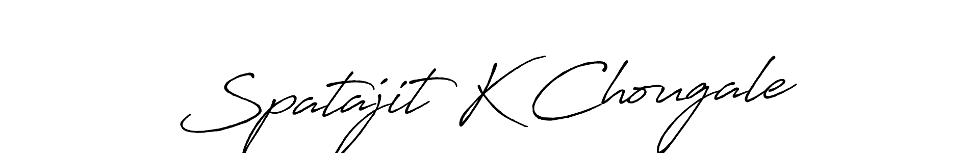 Create a beautiful signature design for name Spatajit K Chougale. With this signature (Antro_Vectra_Bolder) fonts, you can make a handwritten signature for free. Spatajit K Chougale signature style 7 images and pictures png