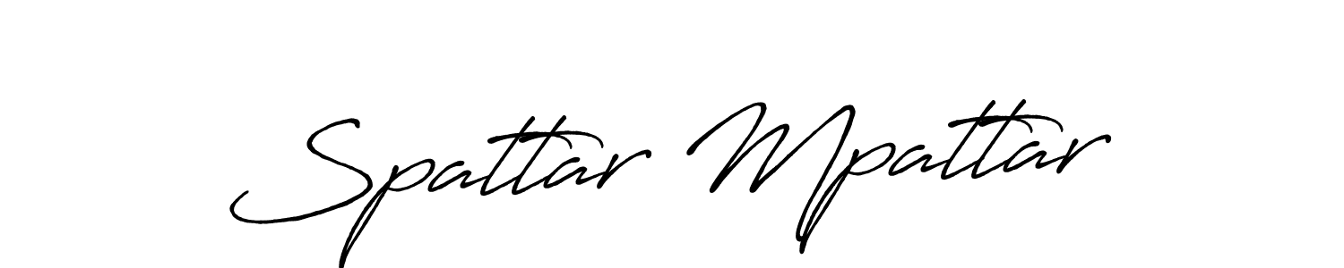 Make a beautiful signature design for name Spattar Mpattar. With this signature (Antro_Vectra_Bolder) style, you can create a handwritten signature for free. Spattar Mpattar signature style 7 images and pictures png