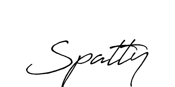 Use a signature maker to create a handwritten signature online. With this signature software, you can design (Antro_Vectra_Bolder) your own signature for name Spatty. Spatty signature style 7 images and pictures png