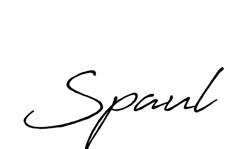 How to make Spaul signature? Antro_Vectra_Bolder is a professional autograph style. Create handwritten signature for Spaul name. Spaul signature style 7 images and pictures png