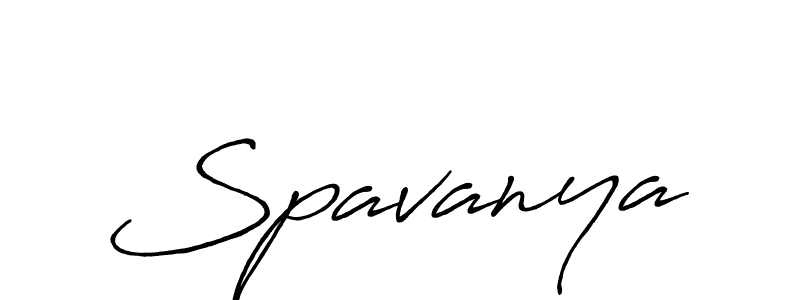 Make a beautiful signature design for name Spavanya. With this signature (Antro_Vectra_Bolder) style, you can create a handwritten signature for free. Spavanya signature style 7 images and pictures png