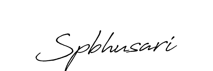 Spbhusari stylish signature style. Best Handwritten Sign (Antro_Vectra_Bolder) for my name. Handwritten Signature Collection Ideas for my name Spbhusari. Spbhusari signature style 7 images and pictures png