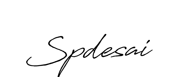 Create a beautiful signature design for name Spdesai. With this signature (Antro_Vectra_Bolder) fonts, you can make a handwritten signature for free. Spdesai signature style 7 images and pictures png