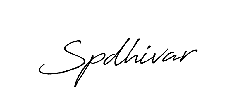 The best way (Antro_Vectra_Bolder) to make a short signature is to pick only two or three words in your name. The name Spdhivar include a total of six letters. For converting this name. Spdhivar signature style 7 images and pictures png