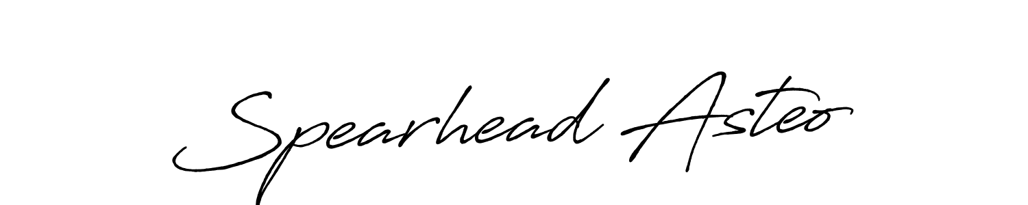 How to make Spearhead Asteo signature? Antro_Vectra_Bolder is a professional autograph style. Create handwritten signature for Spearhead Asteo name. Spearhead Asteo signature style 7 images and pictures png