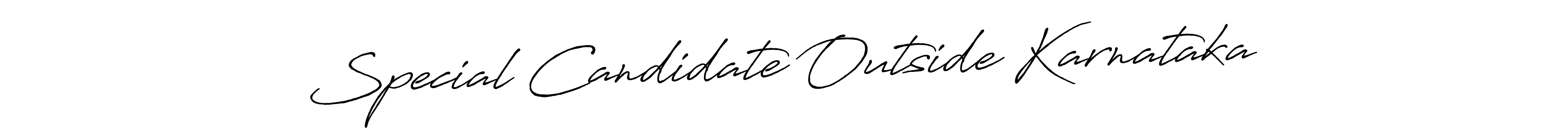 Create a beautiful signature design for name Special Candidate Outside Karnataka. With this signature (Antro_Vectra_Bolder) fonts, you can make a handwritten signature for free. Special Candidate Outside Karnataka signature style 7 images and pictures png