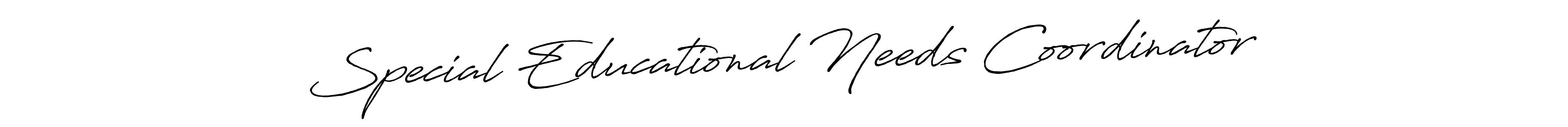 Make a beautiful signature design for name Special Educational Needs Coordinator. With this signature (Antro_Vectra_Bolder) style, you can create a handwritten signature for free. Special Educational Needs Coordinator signature style 7 images and pictures png