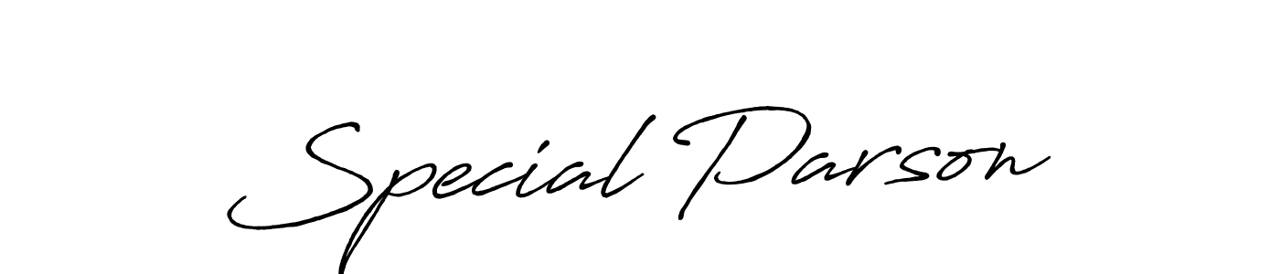 Create a beautiful signature design for name Special Parson. With this signature (Antro_Vectra_Bolder) fonts, you can make a handwritten signature for free. Special Parson signature style 7 images and pictures png