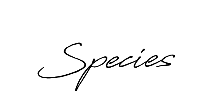 Similarly Antro_Vectra_Bolder is the best handwritten signature design. Signature creator online .You can use it as an online autograph creator for name Species. Species signature style 7 images and pictures png