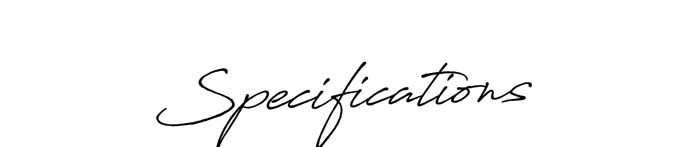 Similarly Antro_Vectra_Bolder is the best handwritten signature design. Signature creator online .You can use it as an online autograph creator for name Specifications. Specifications signature style 7 images and pictures png