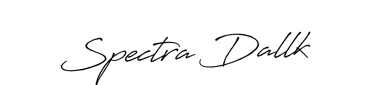 Make a beautiful signature design for name Spectra Dallk. With this signature (Antro_Vectra_Bolder) style, you can create a handwritten signature for free. Spectra Dallk signature style 7 images and pictures png