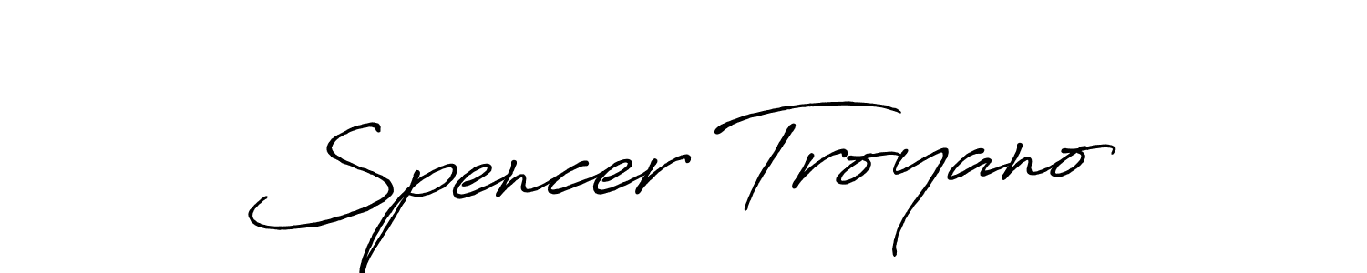Create a beautiful signature design for name Spencer Troyano. With this signature (Antro_Vectra_Bolder) fonts, you can make a handwritten signature for free. Spencer Troyano signature style 7 images and pictures png