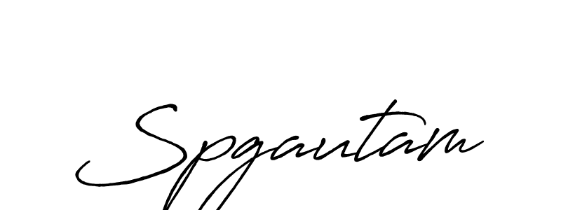 Design your own signature with our free online signature maker. With this signature software, you can create a handwritten (Antro_Vectra_Bolder) signature for name Spgautam. Spgautam signature style 7 images and pictures png