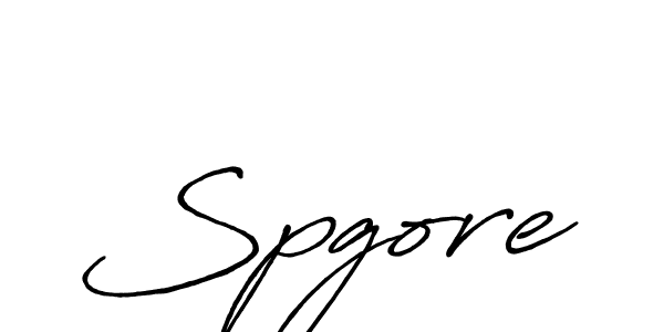 Make a beautiful signature design for name Spgore. With this signature (Antro_Vectra_Bolder) style, you can create a handwritten signature for free. Spgore signature style 7 images and pictures png