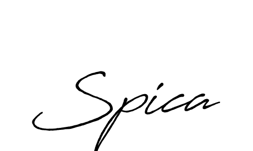 Make a beautiful signature design for name Spica. With this signature (Antro_Vectra_Bolder) style, you can create a handwritten signature for free. Spica signature style 7 images and pictures png