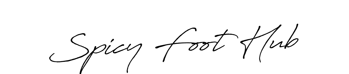 Spicy Foot Hub stylish signature style. Best Handwritten Sign (Antro_Vectra_Bolder) for my name. Handwritten Signature Collection Ideas for my name Spicy Foot Hub. Spicy Foot Hub signature style 7 images and pictures png