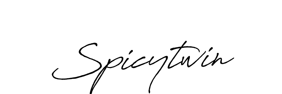 Spicytwin stylish signature style. Best Handwritten Sign (Antro_Vectra_Bolder) for my name. Handwritten Signature Collection Ideas for my name Spicytwin. Spicytwin signature style 7 images and pictures png