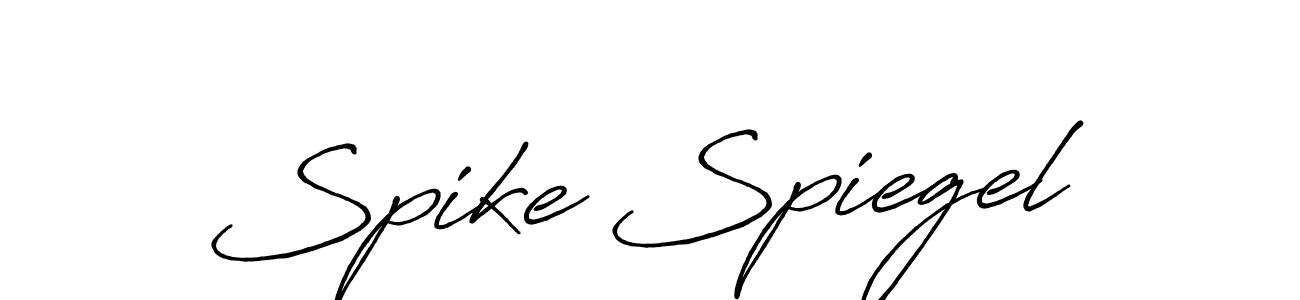 Create a beautiful signature design for name Spike Spiegel. With this signature (Antro_Vectra_Bolder) fonts, you can make a handwritten signature for free. Spike Spiegel signature style 7 images and pictures png