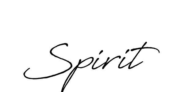 Design your own signature with our free online signature maker. With this signature software, you can create a handwritten (Antro_Vectra_Bolder) signature for name Spirit. Spirit signature style 7 images and pictures png