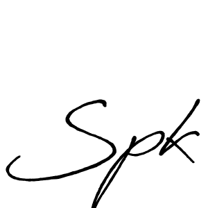 Design your own signature with our free online signature maker. With this signature software, you can create a handwritten (Antro_Vectra_Bolder) signature for name Spk. Spk signature style 7 images and pictures png