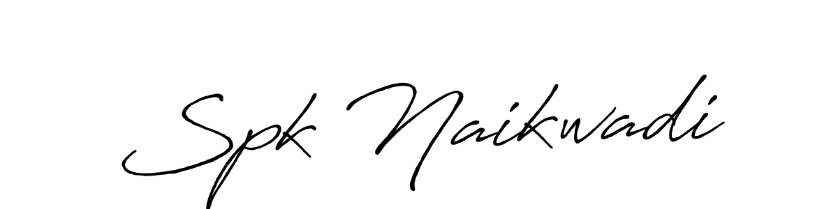 Spk Naikwadi stylish signature style. Best Handwritten Sign (Antro_Vectra_Bolder) for my name. Handwritten Signature Collection Ideas for my name Spk Naikwadi. Spk Naikwadi signature style 7 images and pictures png