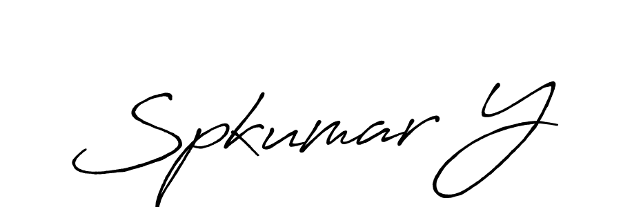 Design your own signature with our free online signature maker. With this signature software, you can create a handwritten (Antro_Vectra_Bolder) signature for name Spkumar Y. Spkumar Y signature style 7 images and pictures png