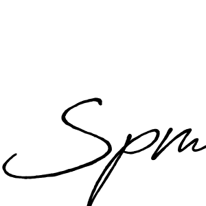 Make a beautiful signature design for name Spm. With this signature (Antro_Vectra_Bolder) style, you can create a handwritten signature for free. Spm signature style 7 images and pictures png