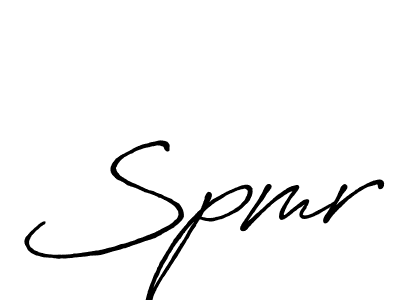 How to make Spmr name signature. Use Antro_Vectra_Bolder style for creating short signs online. This is the latest handwritten sign. Spmr signature style 7 images and pictures png