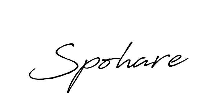 Create a beautiful signature design for name Spohare. With this signature (Antro_Vectra_Bolder) fonts, you can make a handwritten signature for free. Spohare signature style 7 images and pictures png