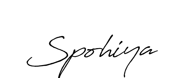 Design your own signature with our free online signature maker. With this signature software, you can create a handwritten (Antro_Vectra_Bolder) signature for name Spohiya. Spohiya signature style 7 images and pictures png