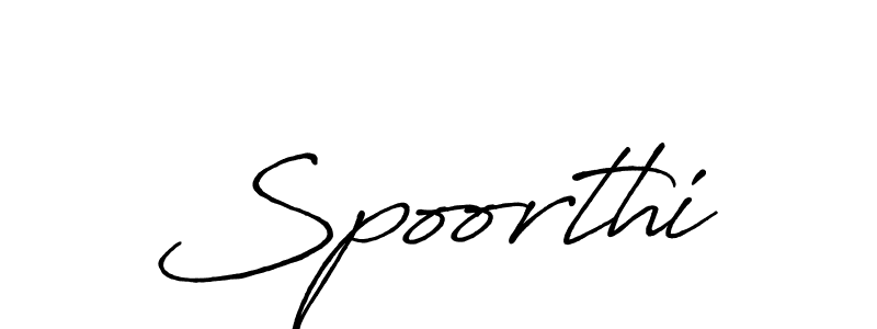 Design your own signature with our free online signature maker. With this signature software, you can create a handwritten (Antro_Vectra_Bolder) signature for name Spoorthi. Spoorthi signature style 7 images and pictures png