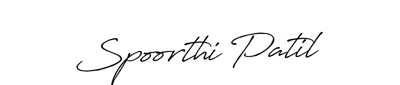 You should practise on your own different ways (Antro_Vectra_Bolder) to write your name (Spoorthi Patil) in signature. don't let someone else do it for you. Spoorthi Patil signature style 7 images and pictures png