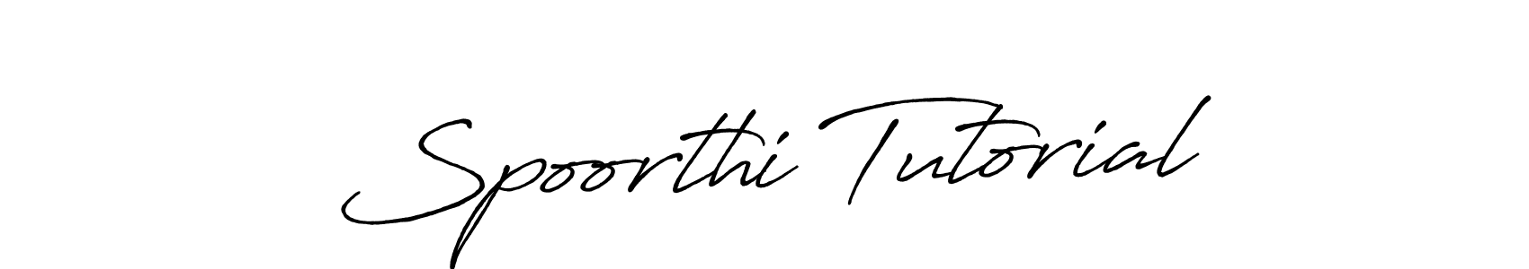 Spoorthi Tutorial stylish signature style. Best Handwritten Sign (Antro_Vectra_Bolder) for my name. Handwritten Signature Collection Ideas for my name Spoorthi Tutorial. Spoorthi Tutorial signature style 7 images and pictures png