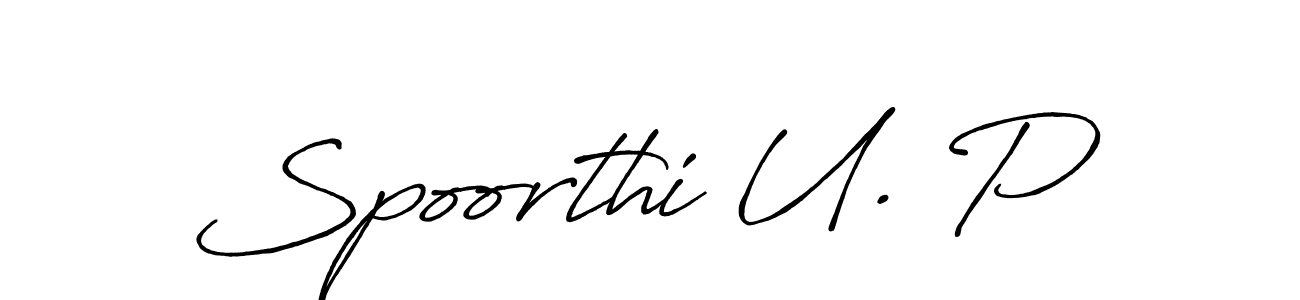 Make a beautiful signature design for name Spoorthi U. P. Use this online signature maker to create a handwritten signature for free. Spoorthi U. P signature style 7 images and pictures png