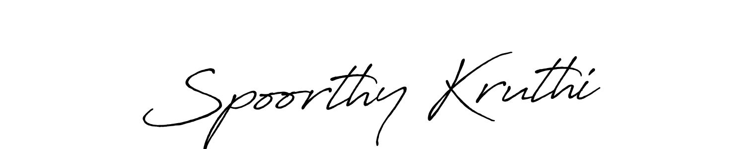 Similarly Antro_Vectra_Bolder is the best handwritten signature design. Signature creator online .You can use it as an online autograph creator for name Spoorthy Kruthi. Spoorthy Kruthi signature style 7 images and pictures png