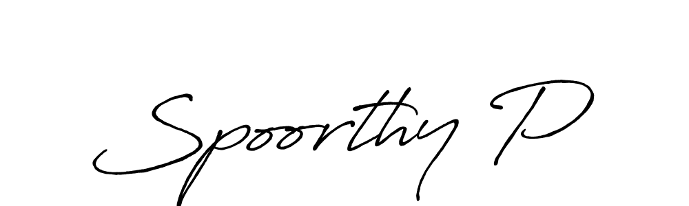 You can use this online signature creator to create a handwritten signature for the name Spoorthy P. This is the best online autograph maker. Spoorthy P signature style 7 images and pictures png