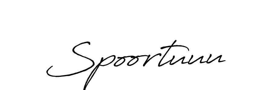 How to make Spoortuuu signature? Antro_Vectra_Bolder is a professional autograph style. Create handwritten signature for Spoortuuu name. Spoortuuu signature style 7 images and pictures png