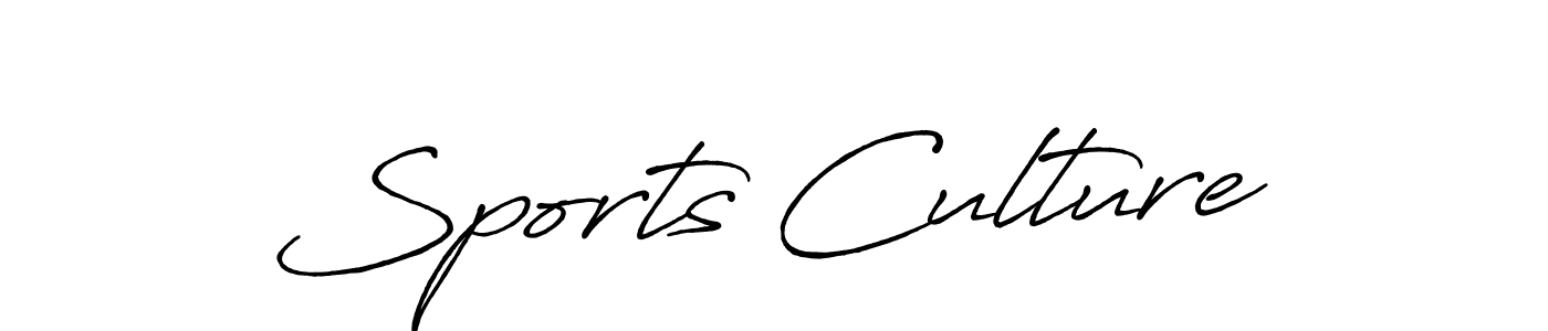 Make a beautiful signature design for name Sports Culture. With this signature (Antro_Vectra_Bolder) style, you can create a handwritten signature for free. Sports Culture signature style 7 images and pictures png