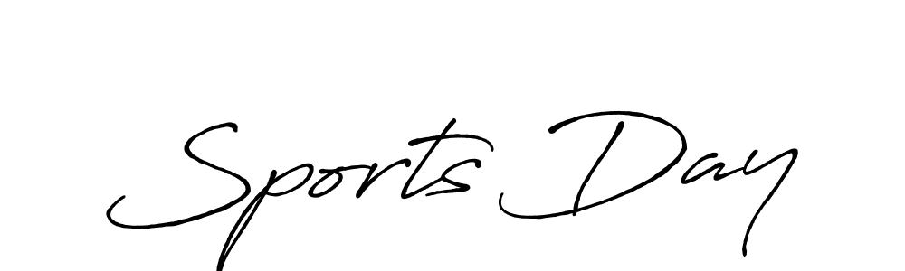 Design your own signature with our free online signature maker. With this signature software, you can create a handwritten (Antro_Vectra_Bolder) signature for name Sports Day. Sports Day signature style 7 images and pictures png
